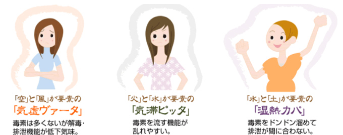 効果の理由は体質に合わせたケア「ドーシャ」を知ることから始まります 効果の理由は体質に合わせたケア「ドーシャ」を知ることから始まります